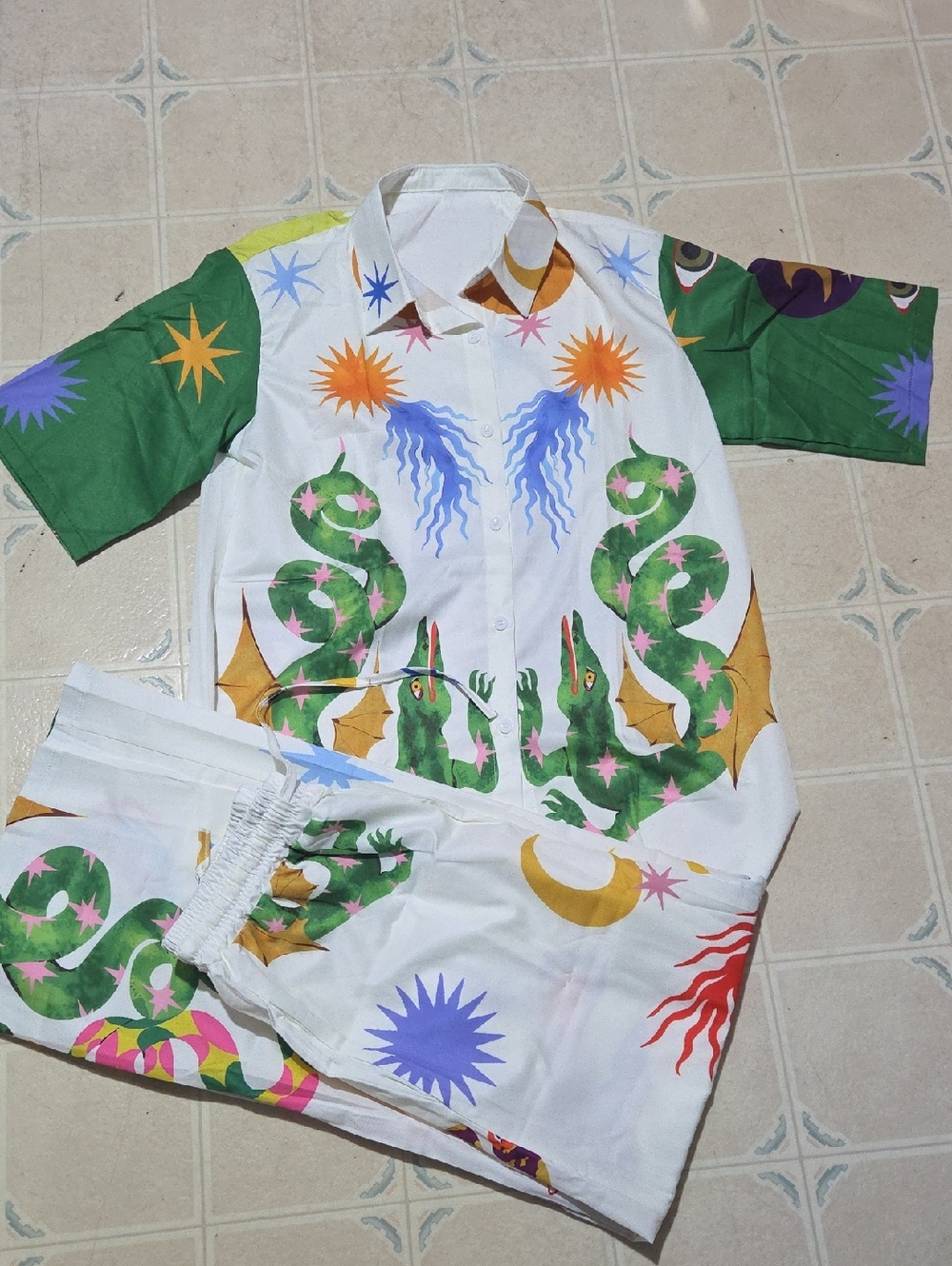 Colorful Graphic Two-Piece Set - Picture 4 of 6